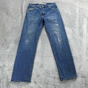 Diesel Men's Distressed Blue Straight Jeans 32x31